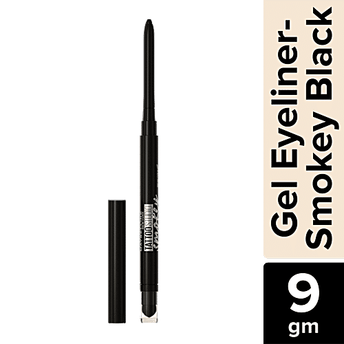 Maybelline New York Tattoo Smokey Kohl Gel Pencil - Smudge Proof, Waterproof Eyeliner, 0.28 g Smokey Black 