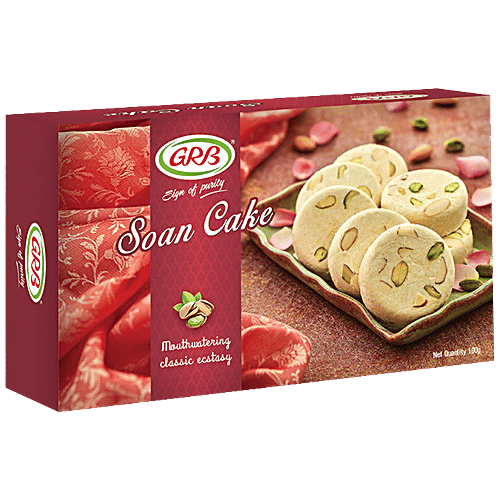 GRB Soan Cake - Regular, Traditional Delicacy/Sweets, Dessert, For Celebrations, Special Ocassions, 100 g Box 