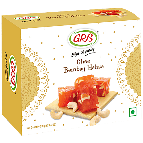 GRB Bombay Halwa - Traditional Delicacy/Sweets, Dessert, For Celebrations, Special Occasions, 200 g Box 