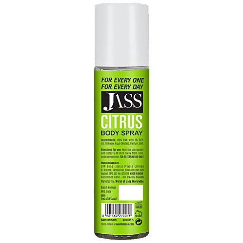 Buy Jass Citrus Body Spray 0 Gas & LongLasting Fragrance Online at