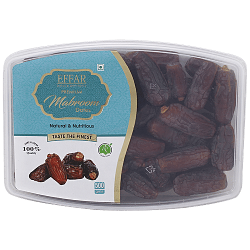 Effar Dates & Dryfrutis Mabroom Dates - Premium Quality, Nutritious, Natural & Fresh, Healthy Snack, 500 g  