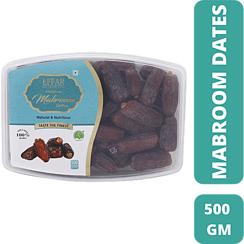 Effar Dates & Dryfrutis Mabroom Dates - Premium Quality, Nutritious, Natural & Fresh, Healthy Snack, 500 g  