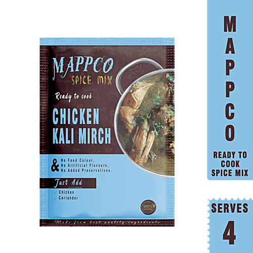 MAPPCO Ready To Cook Chicken Kali Mirch - Natural, Spice Mix, No Added Preservatives, 50 g Pouch
