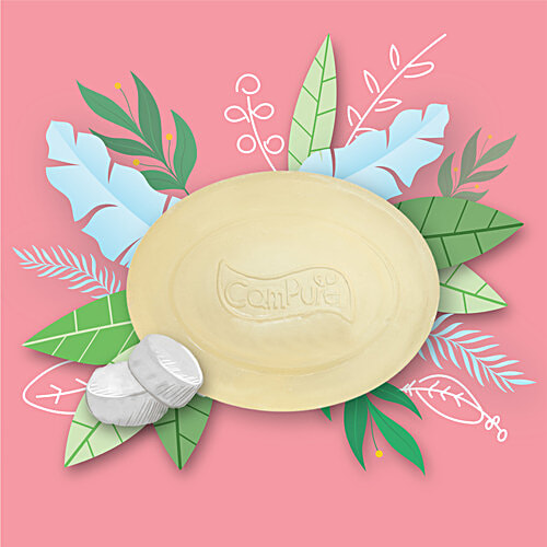 Campure Camphor Bathing Bar - For Face, Body & Hands, Skincare, Rich Lather, 75 g  