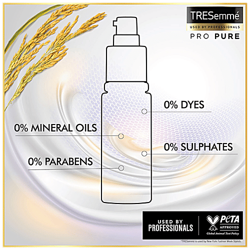 Tresemme Pro Pure Damage Recovery Serum, with Fermented Rice Water, Sulphate Free & Paraben Free, for Damaged Hair, 60 ml