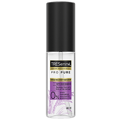 Tresemme Pro Pure Damage Recovery Serum, with Fermented Rice Water, Sulphate Free & Paraben Free, for Damaged Hair, 60 ml