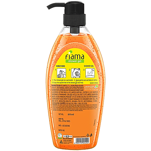 Fiama Shower Gel - Peach & Avocado With Skin Conditioners For Moisturised Skin, Family Pack, 900 ml Bottle