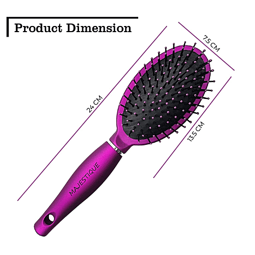 Buy MAJESTIQUE Hair Straightening Brush With Soft Bristles, Minimises