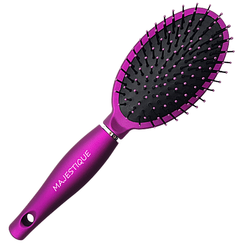 Buy MAJESTIQUE Hair Straightening Brush With Soft Bristles, Minimises