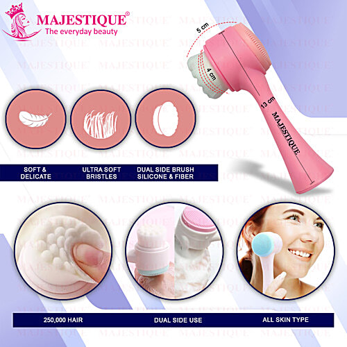 Majestique Deep Pore Cleansing Face Brush - Soft & Flexible, Exfoliates Skin, FC 3, 1 pc Box