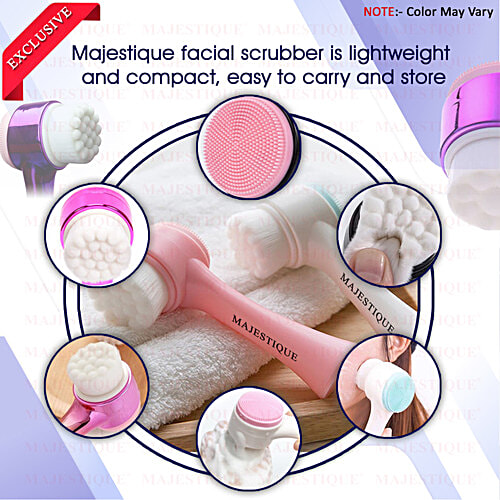Majestique Deep Pore Cleansing Face Brush - Soft & Flexible, Exfoliates Skin, FC 3, 1 pc Box