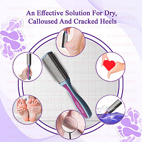 Majestique Foot File - With Non-Slip Handle, Waterproof, Reusable, Easy To Clean, FN 303, 1 pc Pouch 