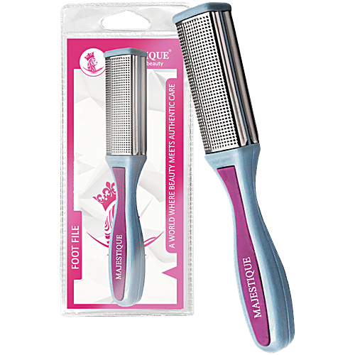Majestique Foot File - With Non-Slip Handle, Waterproof, Reusable, Easy To Clean, FN 303, 1 pc Pouch 