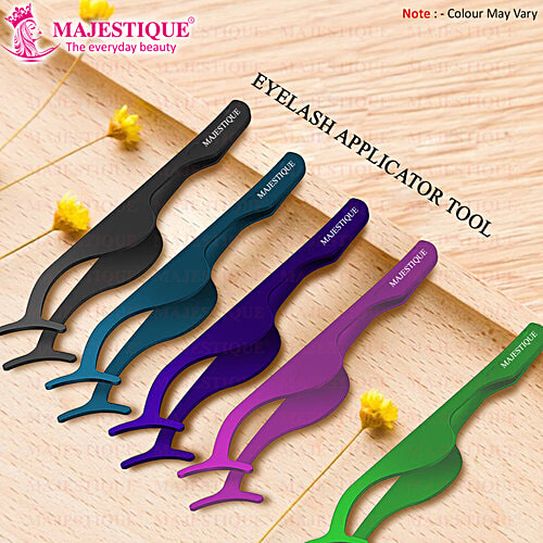 Majestique False Eyelash Applicator Tool - With Smooth Handle, Strong & Durable, FC 76, 1 pc Pouch 