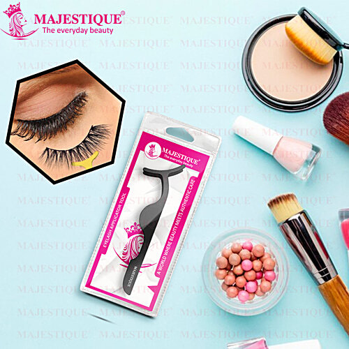 Majestique False Eyelash Applicator Tool - With Smooth Handle, Strong & Durable, FC 76, 1 pc Pouch 