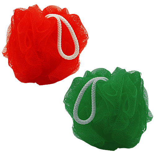 Majestique Twin Pack Loofah - Creates Rich Lather, Gentle On Skin, BA 207, 2 pcs Pouch