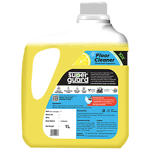 Super guard Floor Cleaner - Multi Surface, Skin Safe, Plant Based & Stain Based, 1 L