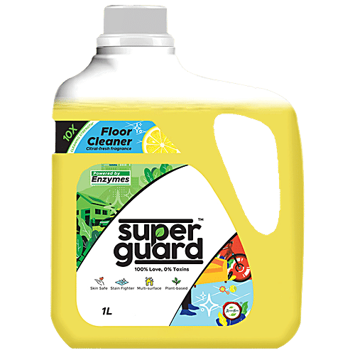 Super guard Floor Cleaner - Multi Surface, Skin Safe, Plant Based & Stain Based, 1 L