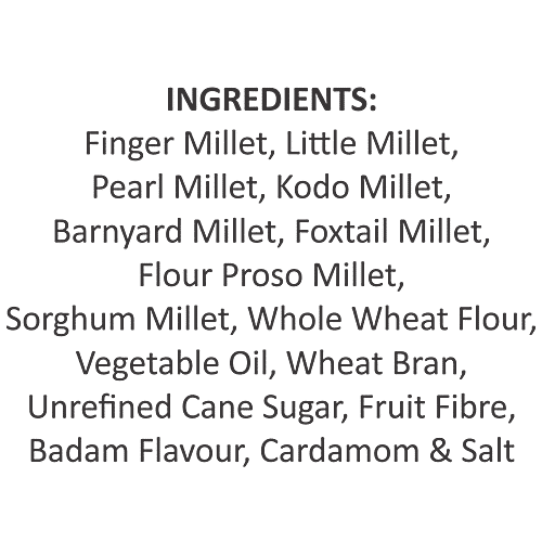 Relish Nine Grains Millet Cookies - Healthy Snack, Crispy, 150 g Cup 