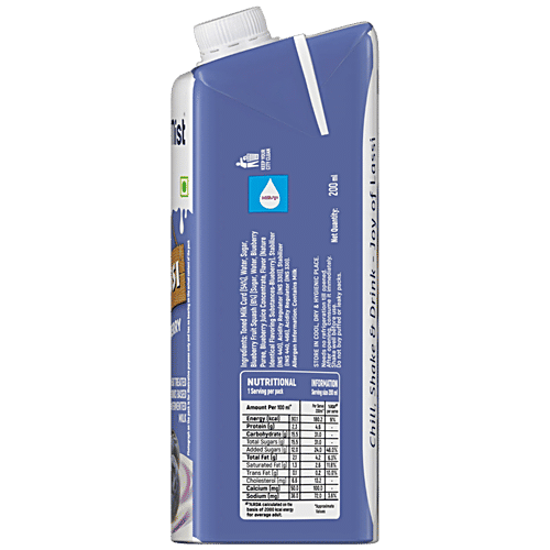 Milky Mist Lassi - Blueberry,, 200 ml  Contains Fruit, Heat Treated Drinks Based On Fermented Milk