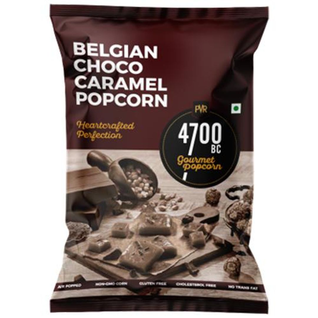 4700BC Belgian Choco Caramel Popcorn - Crunchy, Gluten Free, 60 g Pouch