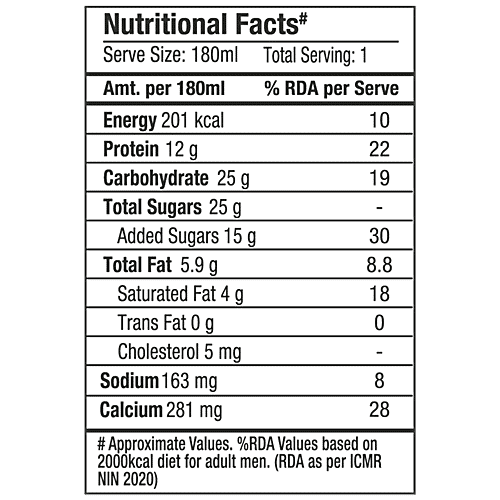 Epigamia  Milkshake -  Vanilla, High Protein, Creamy, Rich Flavour, Good Source Of Calcium & Vitamin A, 180 ml  