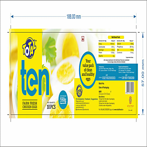 Buy Total Eggs Farm Fresh, Clean & Healthy Online at Best Price of Rs