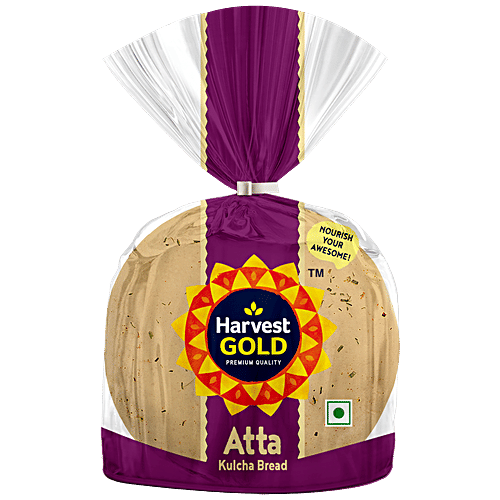 Harvest Gold Atta Kulcha Bread - Premium Quality, Fresh, Vegetarian, 250 g  