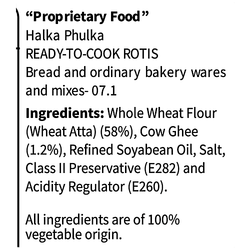 Harvest Gold Whole Wheat Roti, 200 g  