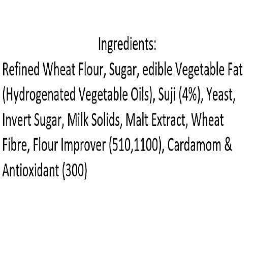 Harvest Gold Suji Rusk - Real Elaichi, No Trans Fats, Tasty & Crunchy Teatime Snack, 275 g  