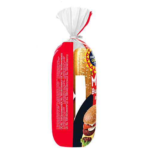 Harvest Gold Burger Buns Maxi - Sesame Seeds Sprinkled, Premium Quality, Fresh, Vegetarian, 300 g (Pack of 4) 