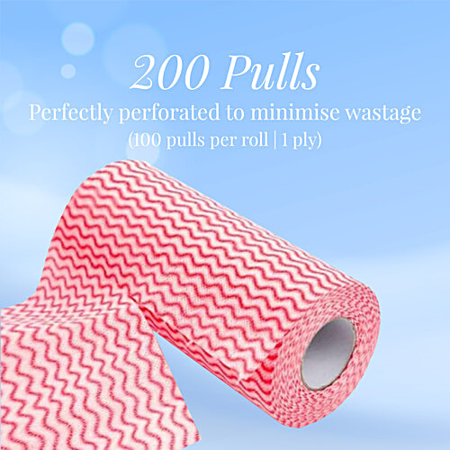 Origami Non Woven Reusable Kitchen Towel Roll, 2 pcs (100 Pulls Each) Highly Absorbent
Durable and Lint-free
Designed for Effective Cleaning