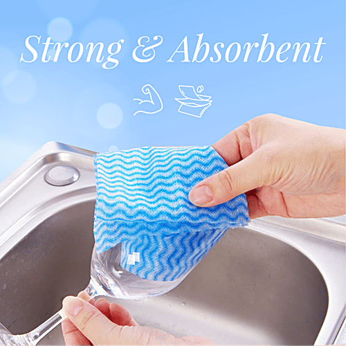 Origami Non Woven Reusable Kitchen Towel Roll, 2 pcs (100 Pulls Each) Highly Absorbent
Durable and Lint-free
Designed for Effective Cleaning