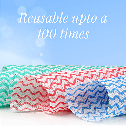 Origami Non Woven Reusable Kitchen Towel Roll, 2 pcs (100 Pulls Each) Highly Absorbent
Durable and Lint-free
Designed for Effective Cleaning