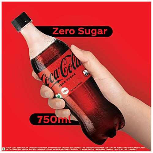 Coca Cola Soft Drink - Zero Sugar, 750 ml PET Bottle