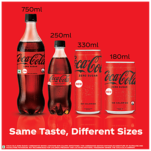 Coca Cola Soft Drink - Zero Sugar, 750 ml PET Bottle