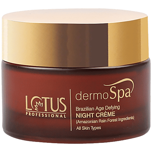 Lotus Professional DermoSpa Brazilian Age-Defying Night Cream - Improves Skin Elasticity, Preservative Free, 50 g  