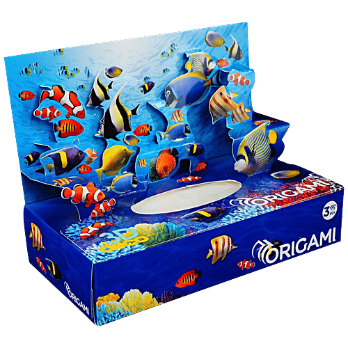 Buy Origami 3 D Themed Pop Up Face Tissue Box 3 Ply, Highly Absorbent