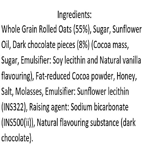 Nature Valley Crunchy Granola Bars - Oats & Dark Chocolate, 42 g  Crunchy Granola Bars
 Whole Grain Oats
 Dark Chocolate