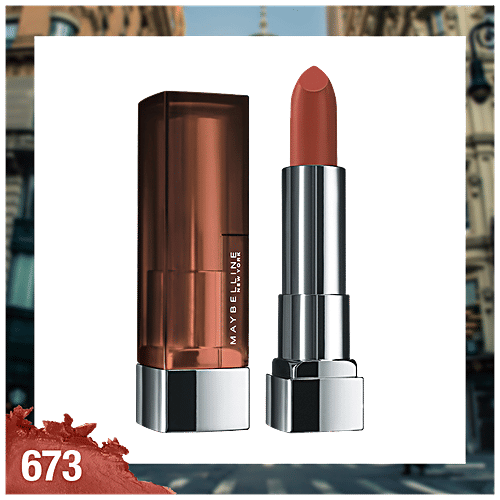 Maybelline New York Colour Sensational Creamy Matte Lipstick For Smooth & Comfortable Lips, 3.9 g 673 Midtown Pink 