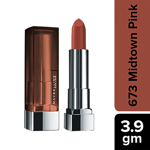 Maybelline New York Colour Sensational Creamy Matte Lipstick For Smooth & Comfortable Lips, 3.9 g 673 Midtown Pink 