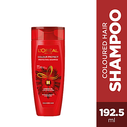 L'Oreal Paris Excellence Creme Triple Hair Color, Shade 1 - Black + Colour Protect Shampoo That Nourishes, Protects & Smoothens, 2 pcs (100 g + 72 ml + 192.5 ml) 