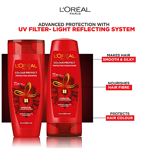 L'Oreal Paris Excellence Creme Hair Colour, Shade 4 - Dark Brown + Colour Protect Shampoo That Nourishes, Protects & Smoothens, 2 pcs (100 g + 72 ml + 192.5 ml)