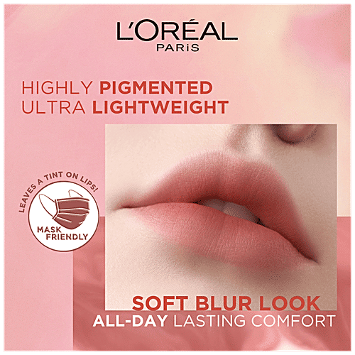 L'Oreal Paris Liquid Lipstick - Chiffon Signature, Mask Friendly, 7 ml 225 I Grasp