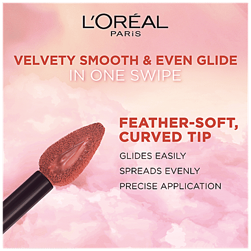 L'Oreal Paris Liquid Lipstick - Chiffon Signature, Mask Friendly, 7 ml 225 I Grasp