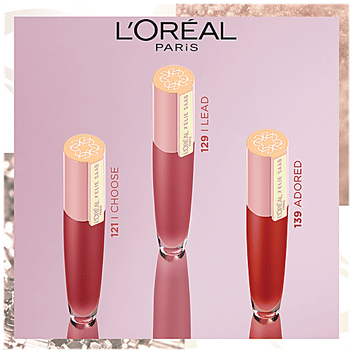 L'Oreal Paris Rouge Signature All Day Matte Liquid Lipstick - Elie Saab 129 I Mask Friendly, 7.6 ml Lead