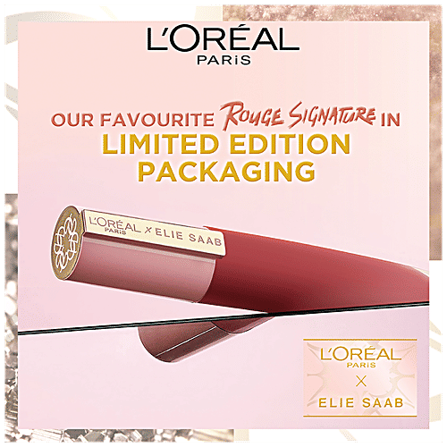 L'Oreal Paris Rouge Signature All Day Matte Liquid Lipstick - Elie Saab 129 I Mask Friendly, 7.6 ml Lead