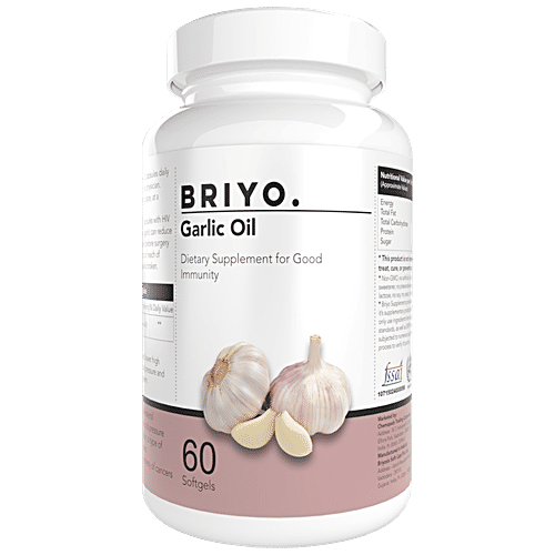 Buy Briyosis Garlic Oil Dietary Supplement Softgel Boosts Immune