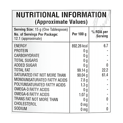 Sri Sri Tattva Organic Virgin Coconut Oil, Cold Pressed, Natural, Pure Coconut Oil for Healthy Hair and Skin Care - Suitable for Cooking, 200 ml