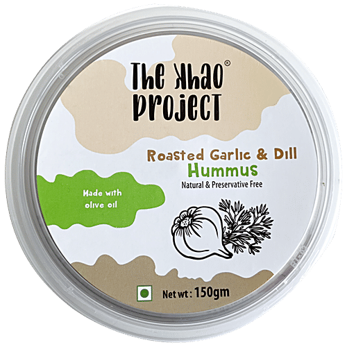 Buy The Khao Project Roasted Garlic & Dill Hummus Preservatives Free